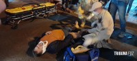Siate socorre duas vítimas após colisão moto x moto no Porto Meira