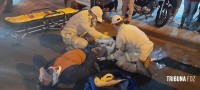 Siate socorre duas vítimas após colisão moto x moto no Porto Meira