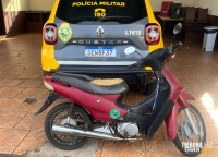 Menor de 12 anos é flagrado pilotando motocicleta no centro de São Miguel do Iguaçu