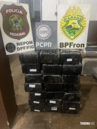 PF, PC e PM apreendem 415 Kg de drogas com dois menores em Foz do Iguaçu