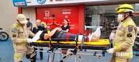 Pedestre é atropelada por moto no Porto Meira