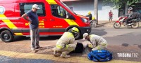 Pedestre é atropelada por moto no Porto Meira