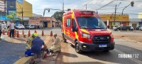 Pedestre é atropelada por moto no Porto Meira