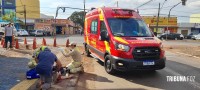 Pedestre é atropelada por moto no Porto Meira