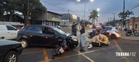 Motociclista fica gravemente ferido após colisão na Av. das Cataratas