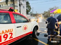 Motociclista fica gravemente ferido após colisão na Av. das Cataratas