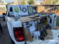 BPFRON, Policia Federal e Receita Federal apreendem carga de eletrônicos e dois homens são presos em São Miguel do Iguaçu