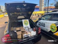 Polícia Militar Rodoviária apreende frascos de perfumes do Paraguai em Céu Azul