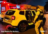 Levou facada da mulher e ainda pediu pra polícia convencer ela a voltar para ele no bairro Três Lagoas