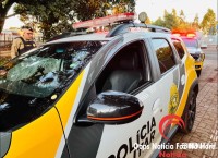 Assaltante atira contra viatura da PM durante perseguição no Jardim Copacabana