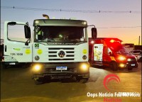Gari fica ferido após ser prensado por caminhão na Av. Perimetral Leste