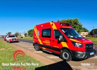Moto dispara sozinha e idoso acerta em cheio o portão do vizinho no bairro Três Lagoas 