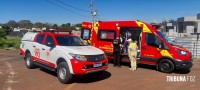 Entregador fica ferido após colisão entre moto e caminhão em Foz do Iguaçu