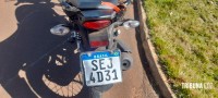 Entregador fica ferido após colisão entre moto e caminhão em Foz do Iguaçu