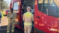 Motociclista é socorrido após colisão na Av. República Argentina