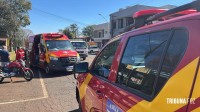 Motociclista é socorrido após colisão na Av. República Argentina
