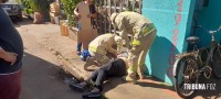 Idoso de 67 anos é socorrido pelo Siate após queda de bicicleta no Porto Meira