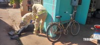 Idoso de 67 anos é socorrido pelo Siate após queda de bicicleta no Porto Meira