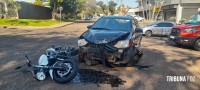Motociclista é socorrido pelo Siate após colisão na Vila Yolanda