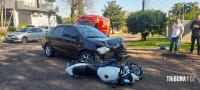 Motociclista é socorrido pelo Siate após colisão na Vila Yolanda