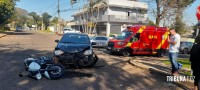 Motociclista é socorrido pelo Siate após colisão na Vila Yolanda
