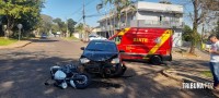 Motociclista é socorrido pelo Siate após colisão na Vila Yolanda