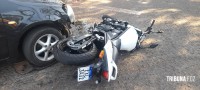 Motociclista é socorrido pelo Siate após colisão na Vila Yolanda