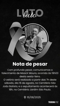 Nota de Pesar – Moacir Marculino Moura