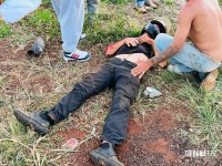 Acidente gravíssimo deixa duas vítimas feridas na Rua Angatuba no Bairro Três Lagoas