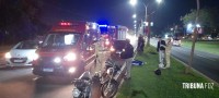 Siate socorre duas vítimas após colisão traseira entre duas motos na Av. das Cataratas