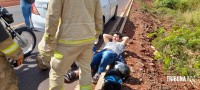 Motociclista fica ferido após colisão traseira na Avenida das Cataratas