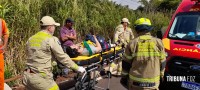 Motociclista fica ferido após colisão traseira na Avenida das Cataratas