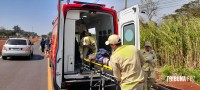 Motociclista fica ferido após colisão traseira na Avenida das Cataratas