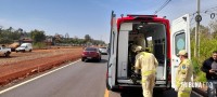 Motociclista fica ferido após colisão traseira na Avenida das Cataratas