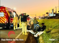 Três pessoas ficam feridas em acidente entre motocicletas na BR-277