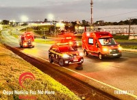Três pessoas ficam feridas em acidente entre motocicletas na BR-277