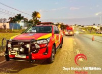 Três pessoas ficam feridas em acidente entre motocicletas na BR-277