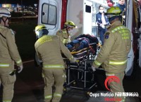Motociclista fica ferido após ser fechado por caminhonete na saída da BR-277 com Av. Paraná