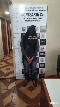 Ladrão é preso e amarrado até a chegada da policia em Hernandárias