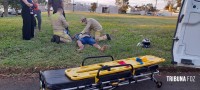Motociclista fica gravemente ferido após colisão no Jardim Patriarca