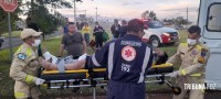 Motociclista fica gravemente ferido após colisão no Jardim Patriarca