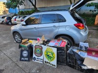 PF, PC e PM apreendem carga de mercadorias contrabandeadas em Foz do Iguaçu