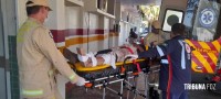 Motorista fica ferido após tombar caminhão caçamba no Remanso Grande
