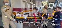 Motorista fica ferido após tombar caminhão caçamba no Remanso Grande