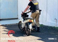 Motocicleta furtada é recuperada pelo Pelotão de CHOQUE na "Favela do Bolo"