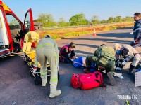 Motociclista fica em estado gravíssimo após acidente na Av. Perimetral Leste