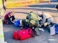 Motociclista fica em estado gravíssimo após acidente na Av. Perimetral Leste