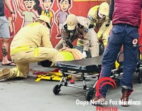Homem sofre queda de plano elevado e é socorrido em estado grave no bairro Cidade Nova