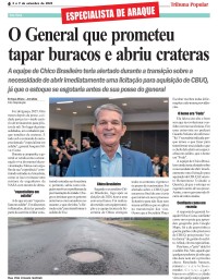 O General que prometeu tapar buracos e abriu crateras