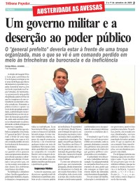 Um governo militar e a deserção ao poder público